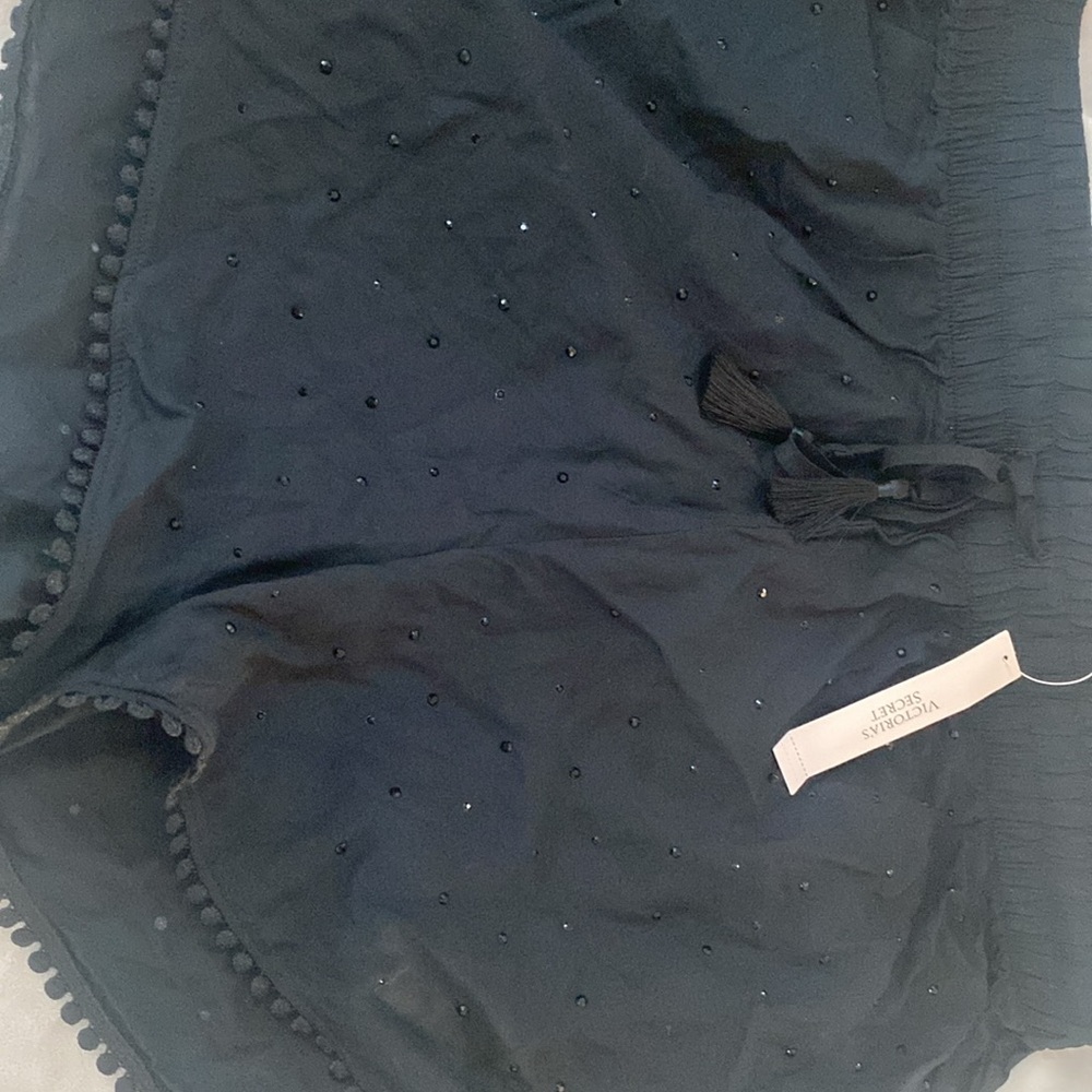 NWT! Victoria’s Secret Swim Rhinestone Cover-Up Shorts with Tassel Trim - Picture 2 of 6